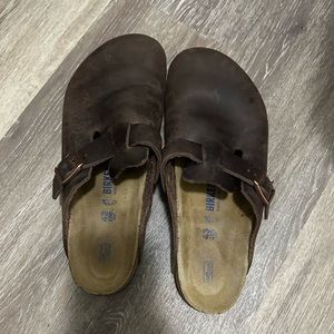 Birkenstock Boston Clog Oiled Leather in Habana